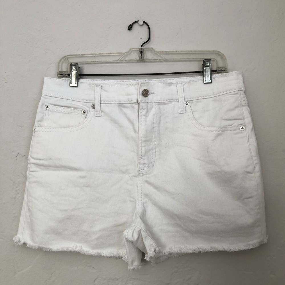 GAP White High Rise 3" Denim Shorts